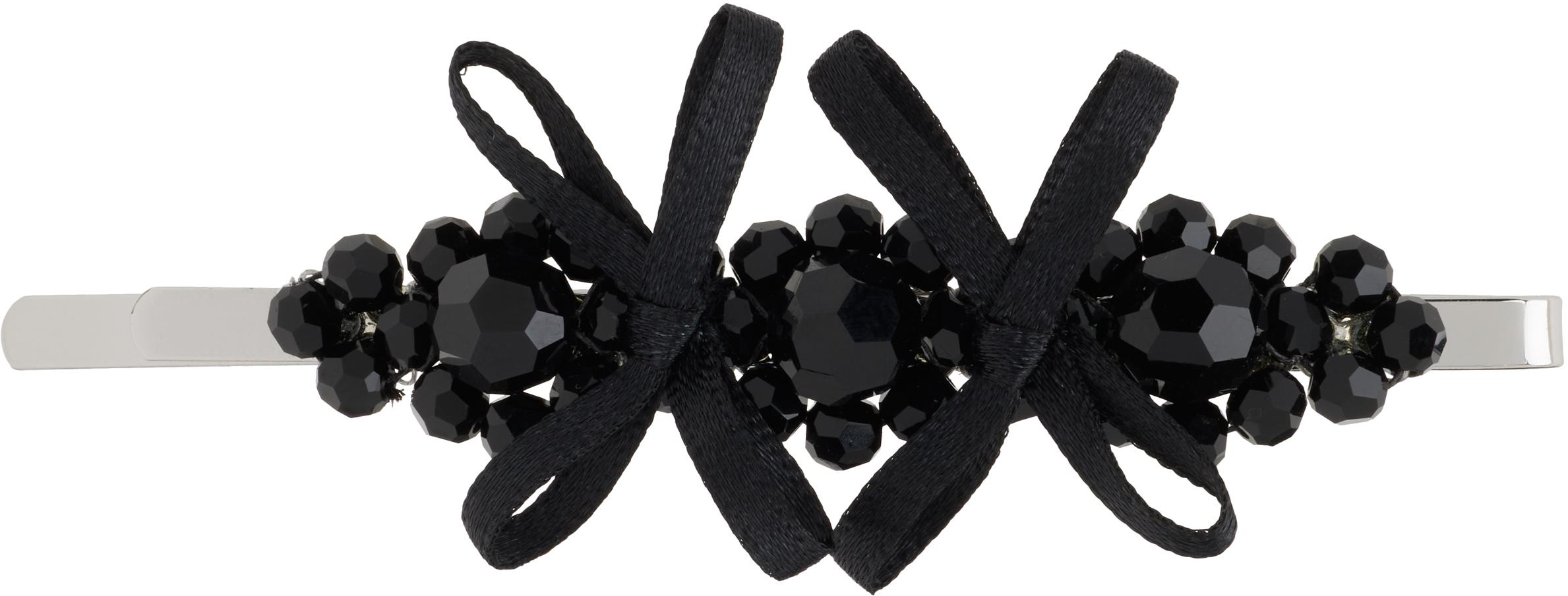 Simone Rocha Petite Bow Detail Flower Hair Clip in Black | Lyst display picture 2