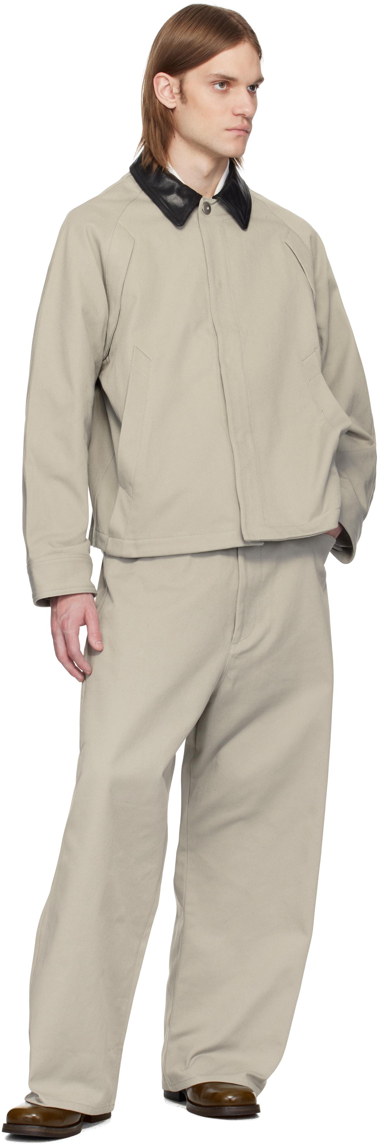 Omar Afridi Trotti Baggy Trousers in Natural for Men | Lyst