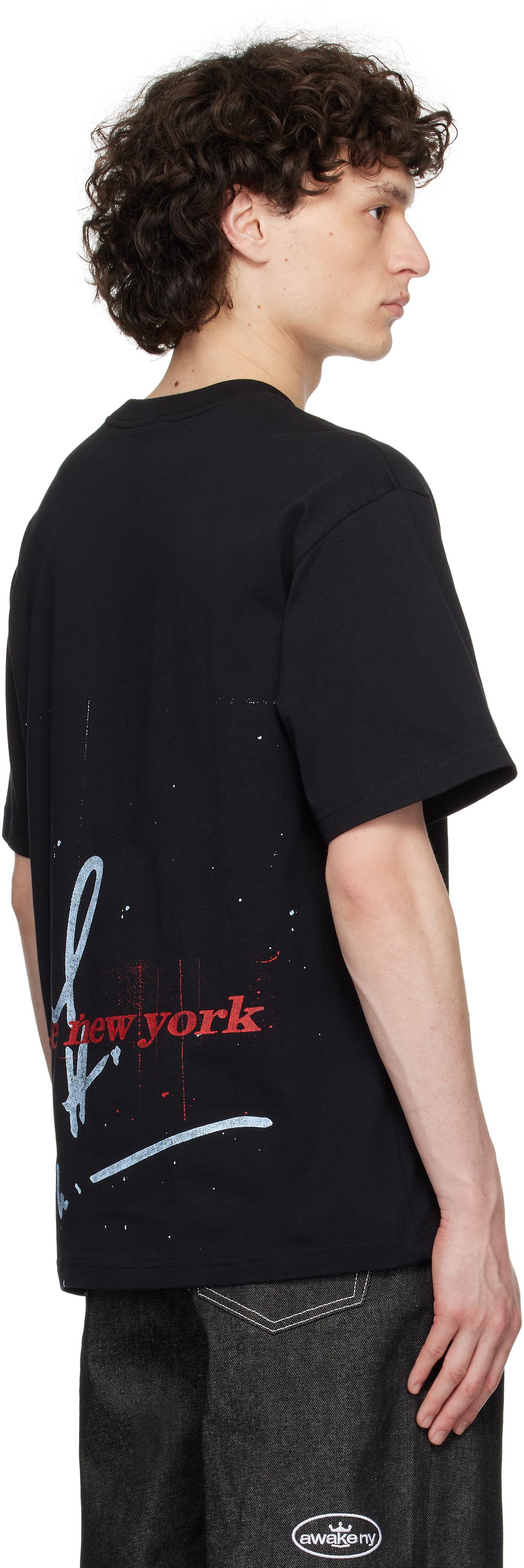 メンズ AWAKE NY ブラック Gil Scott-Heron Icon Tシャツ