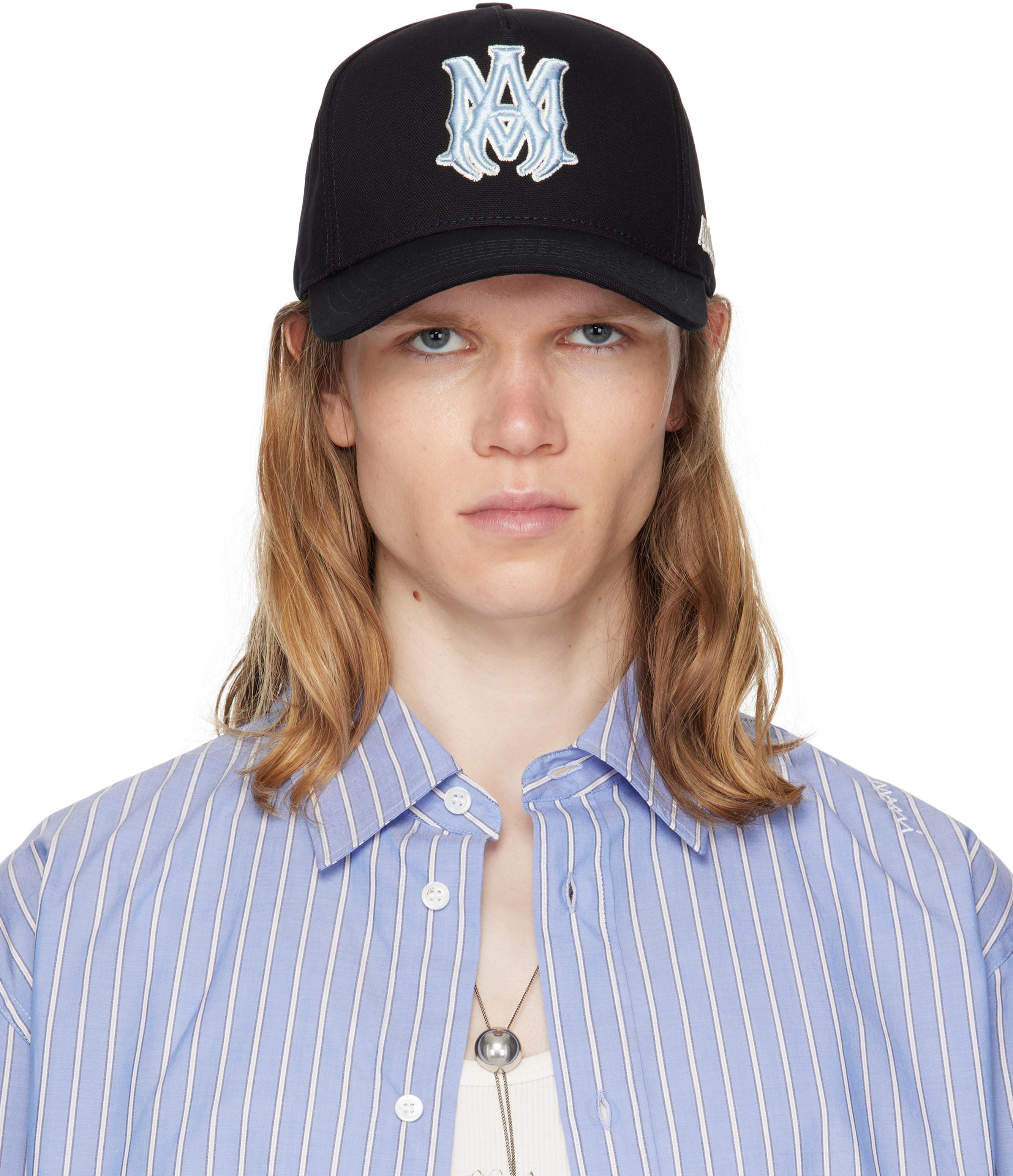 メンズ Amiri ブラック Ma Outline キャンバス キャップ ブルー | Lyst