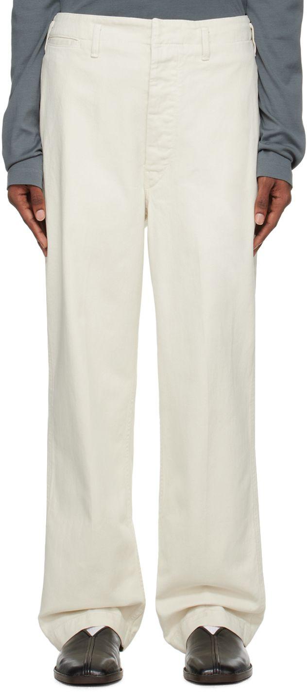 Lemaire White Maxi Trousers for Men | Lyst