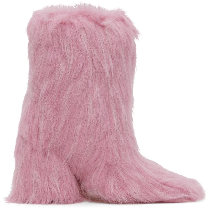 【関税込み】MSGM ピンク Furry ブーツ msgm-Pink-Furry-Boots.jpeg