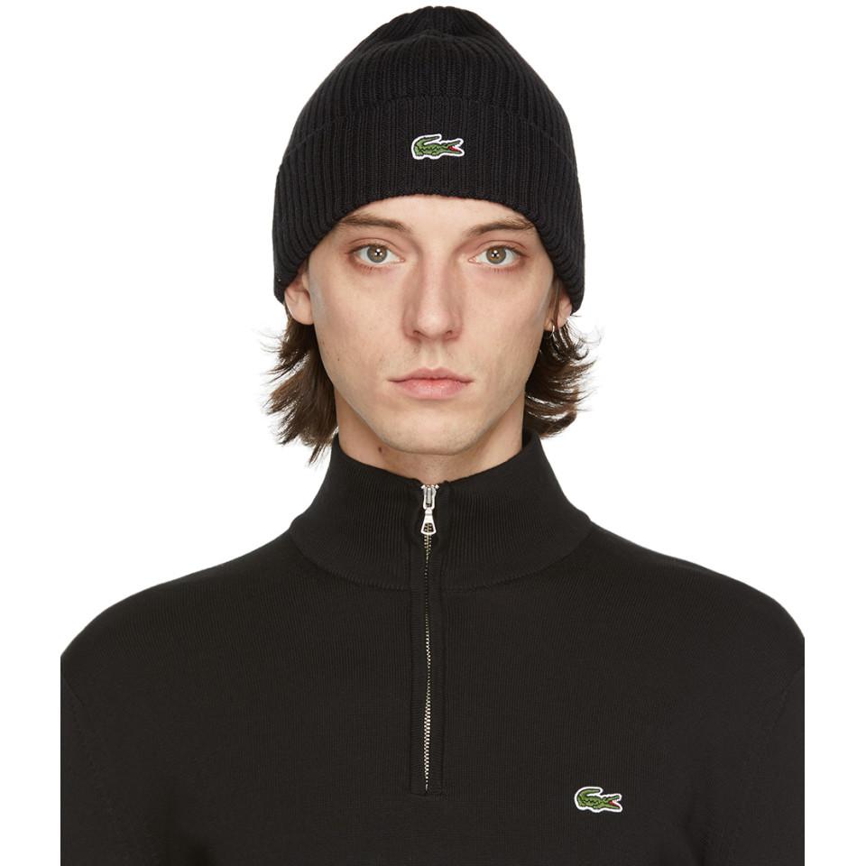 lacoste beanie black|OFF 72 