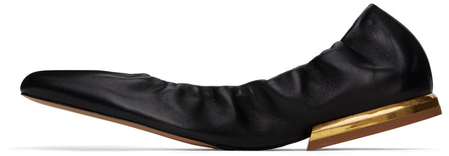 Dries Van Noten レザー バレエシューズ ブラック | Lyst