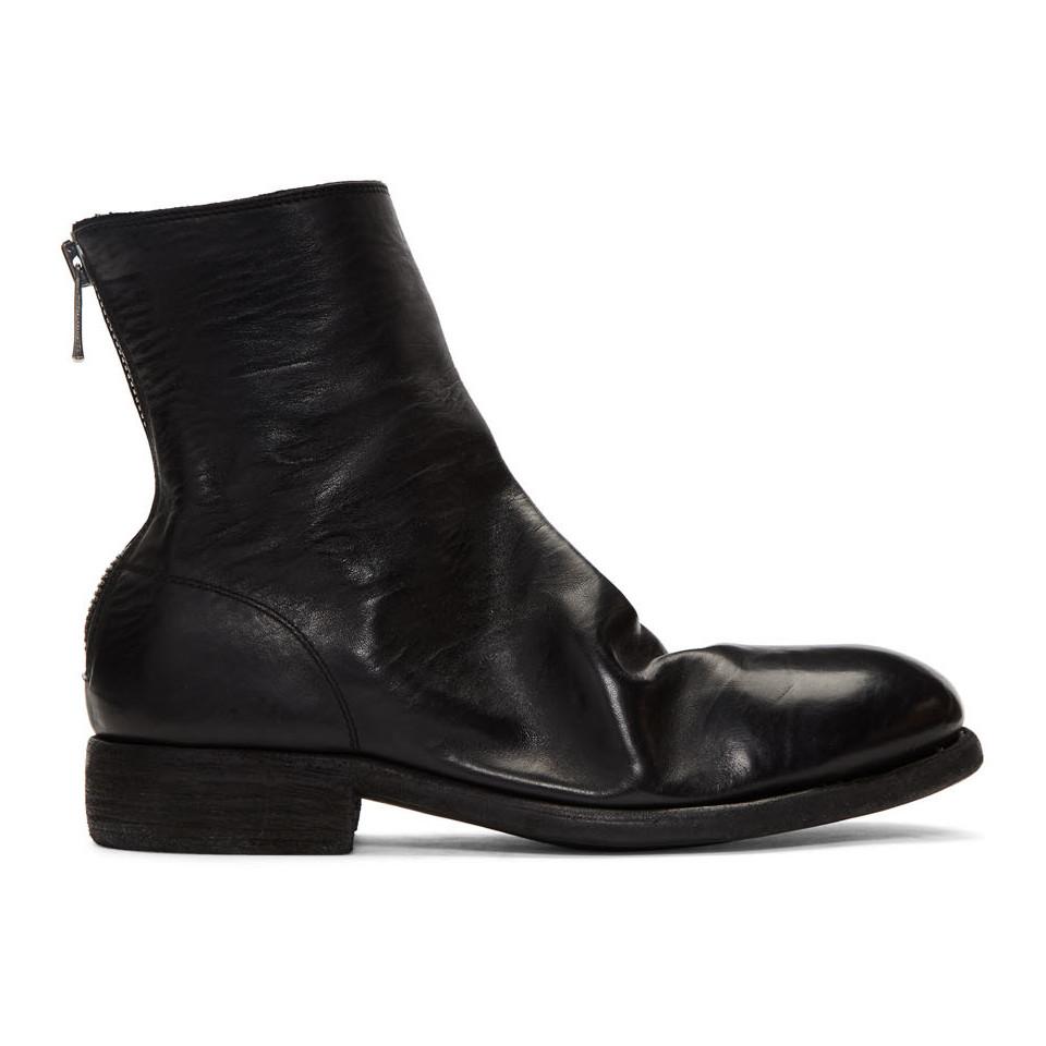 Guidi Leather Black Zip Boots for Men - Lyst