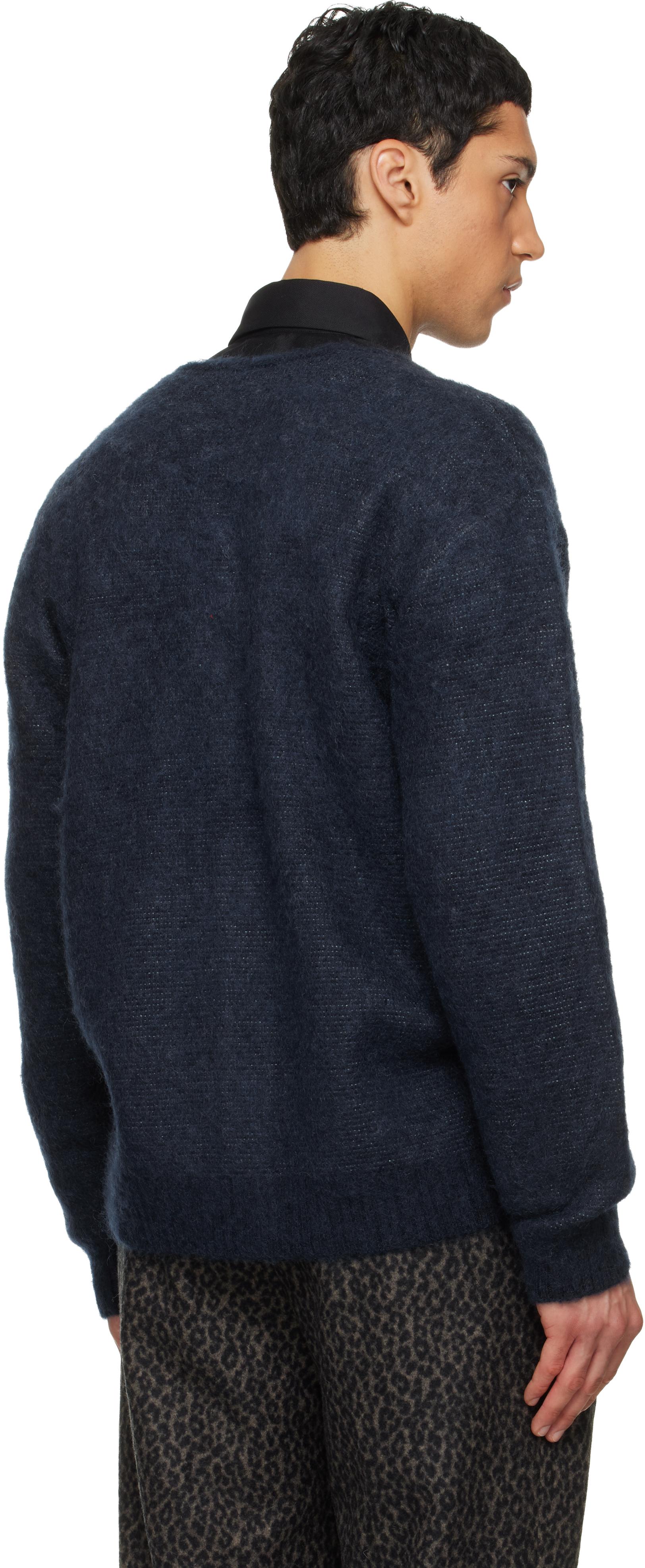 Needles Mohair Emblem Cardigan in Blue for Men | Lyst