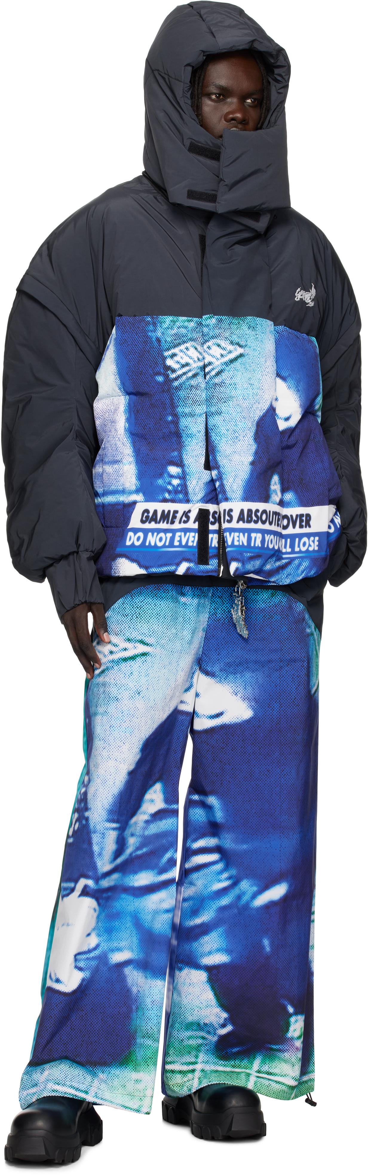 メンズ Gerrit Jacob ブラック タフタ トラックパンツ ブルー | Lyst