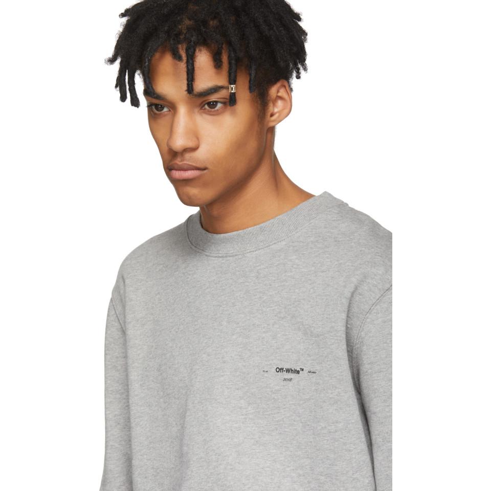 Off-White c/o Virgil Abloh Grey And Yellow Arrows Sweatshirt in Gray for  Men | Lyst