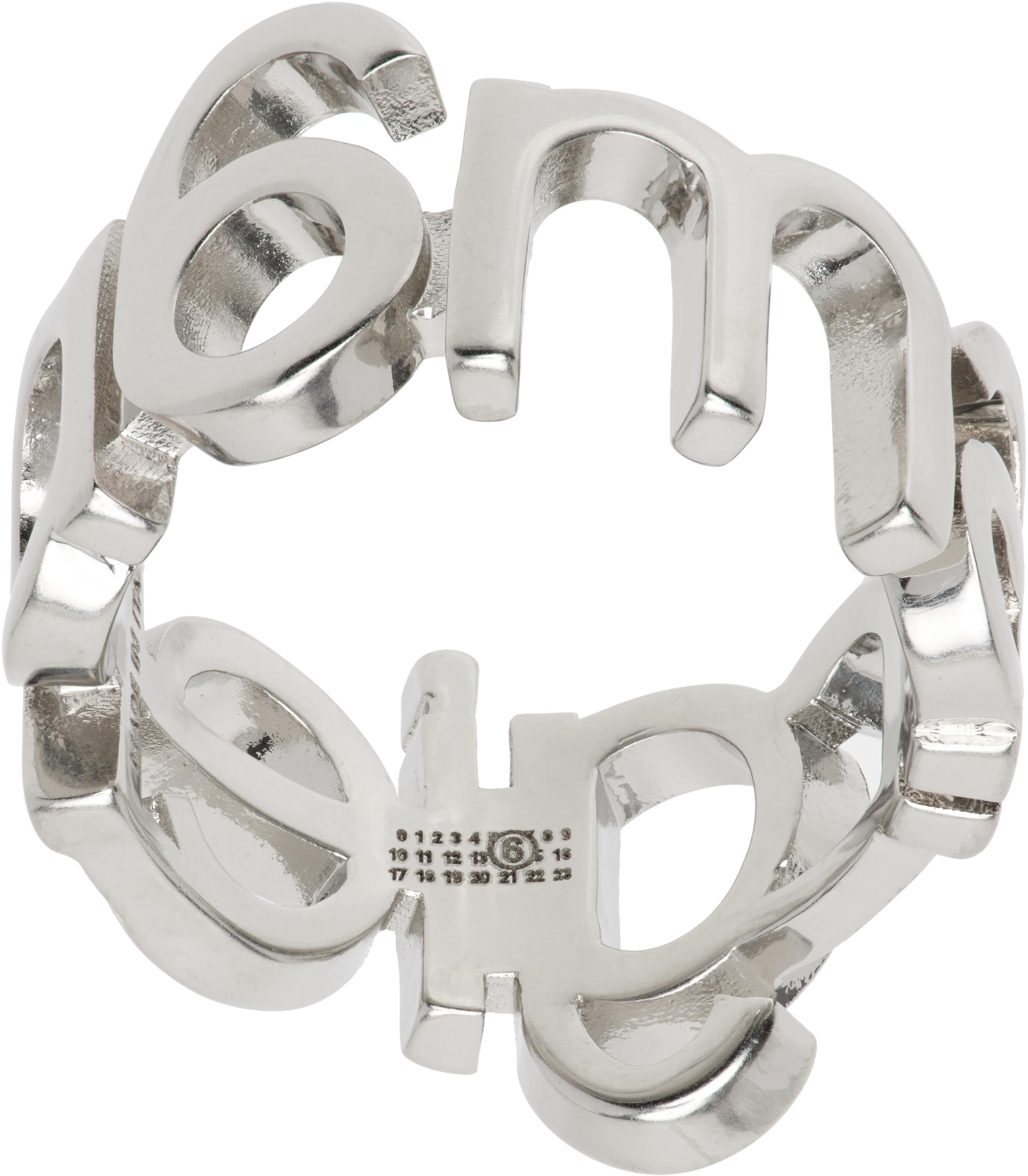 メンズ MM6 by Maison Martin Margiela シルバー Letter Logo