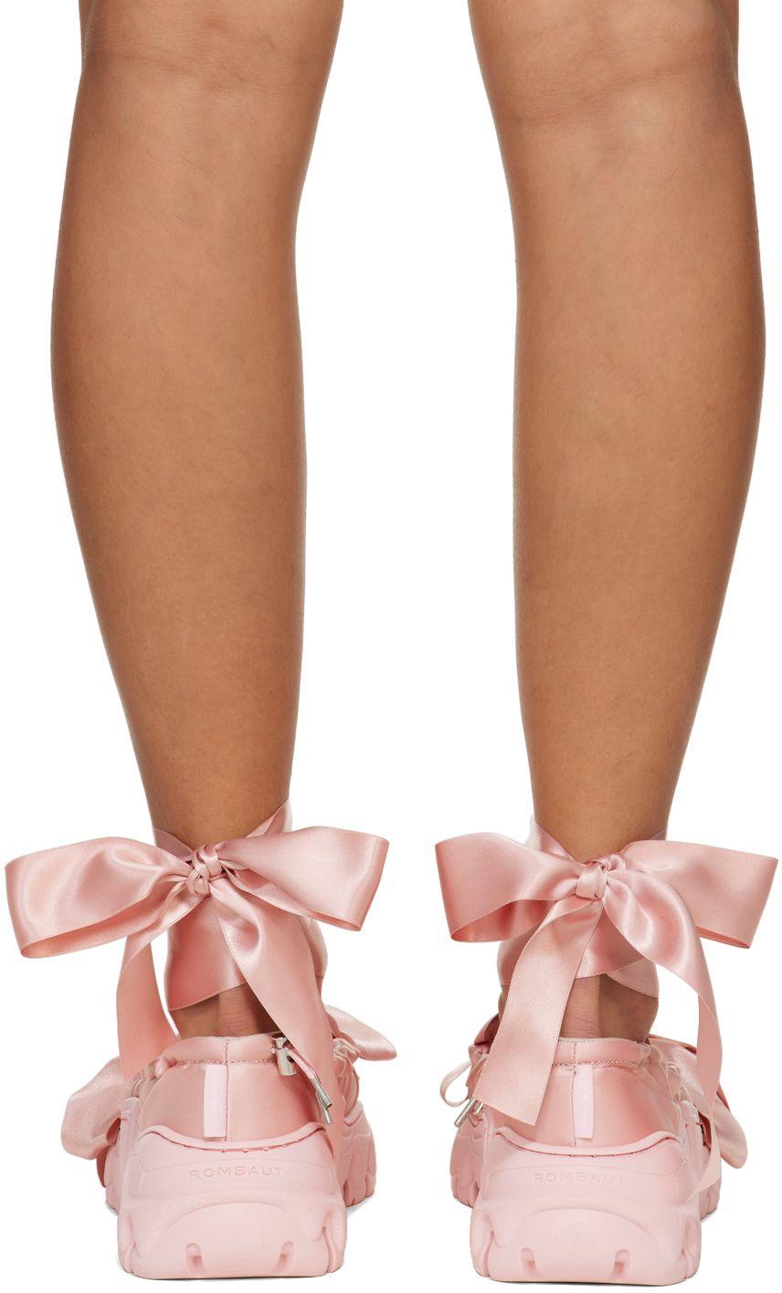 Rombaut Pink Boccaccio Ii Aura Bows Ballerina Flats | Lyst