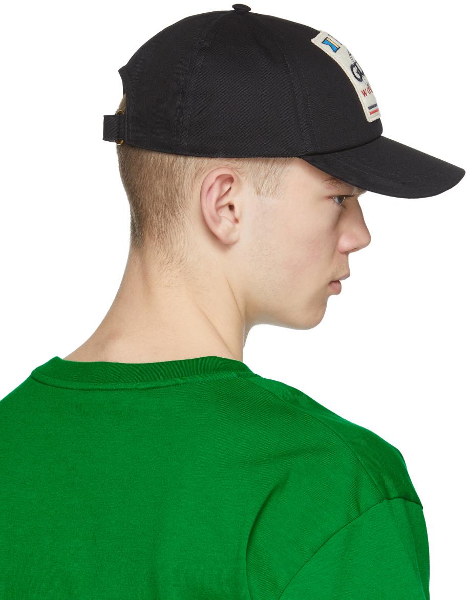 Gucci Baseball Hat With Worldwide Patch in Black for Men | Lyst