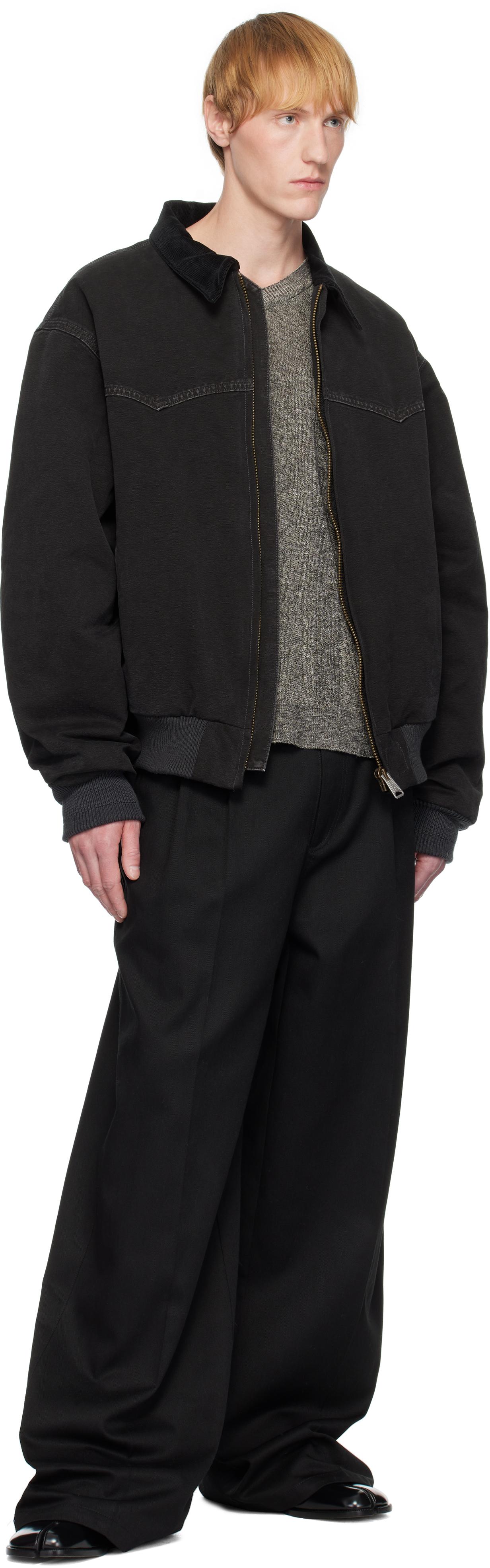 メンズ Maison Margiela ブラック Yoke Caban ボンバージャケット
