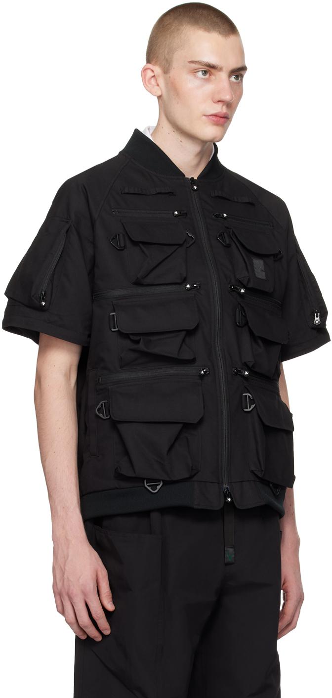 South2 West8 Multi-Pocket Zipped Down Vest in Black | FWRD
