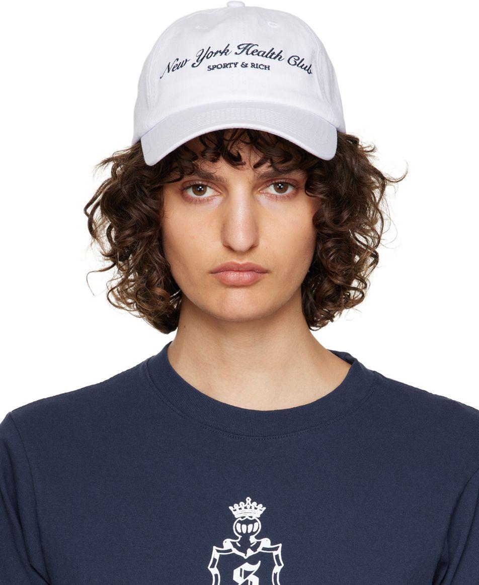 Sporty & Rich White 'ny Health Club' Cap in Blue | Lyst