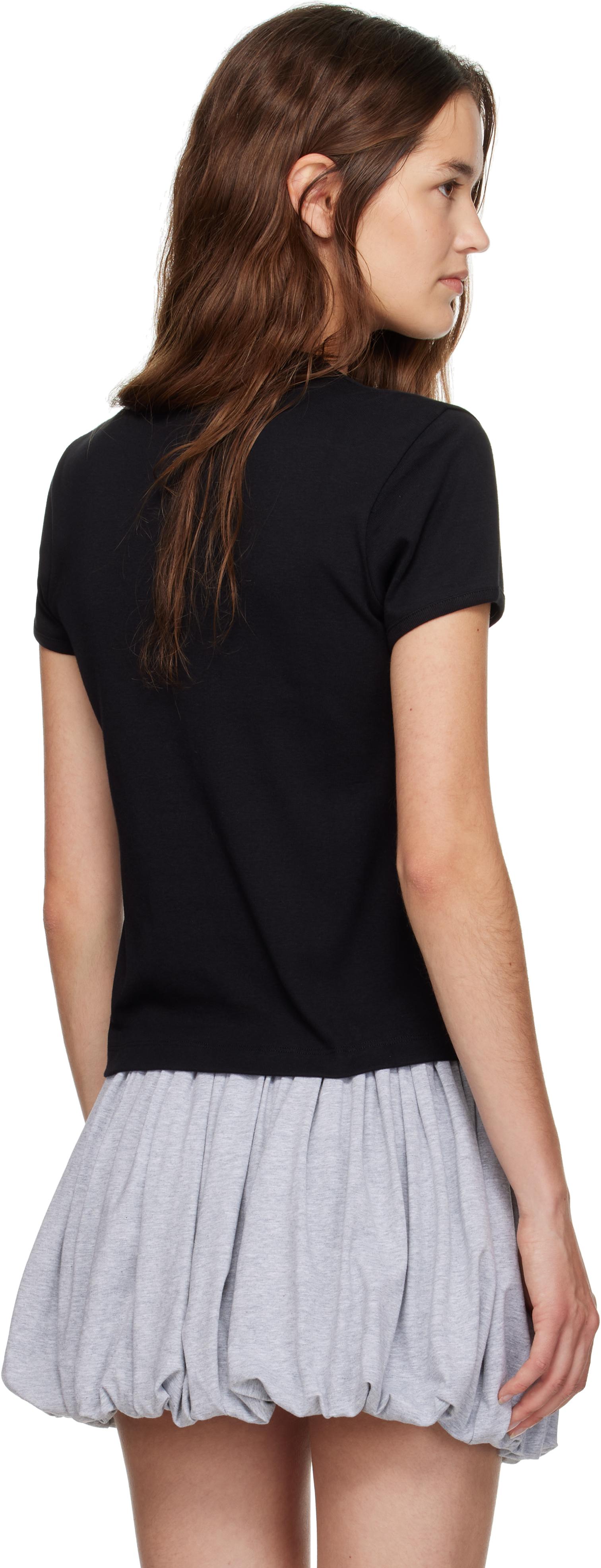 【関税込み】Coperni ブラック Cut-Out ベビーTシャツ Coperni: ブラック Cut-Out ベビーTシャツ | SSENSE 日本