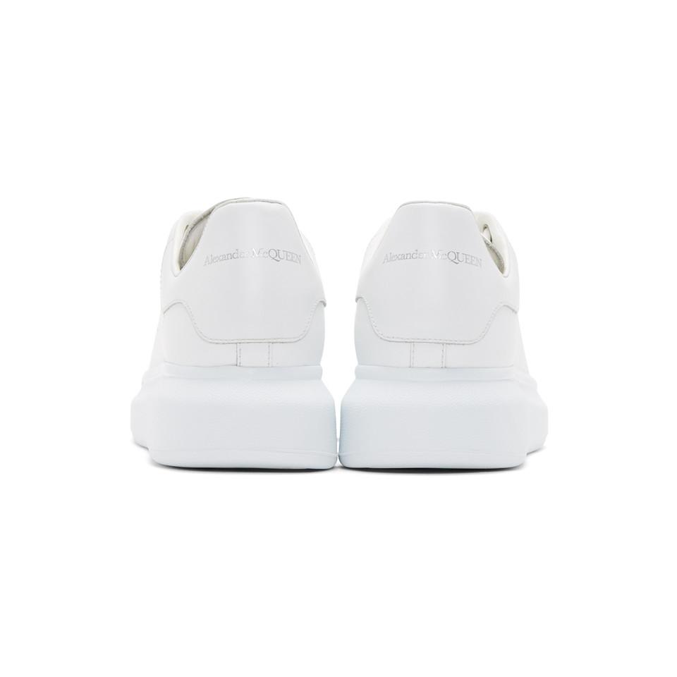 Alexander McQueen White And Silver Toe Oversized for Men | Lyst