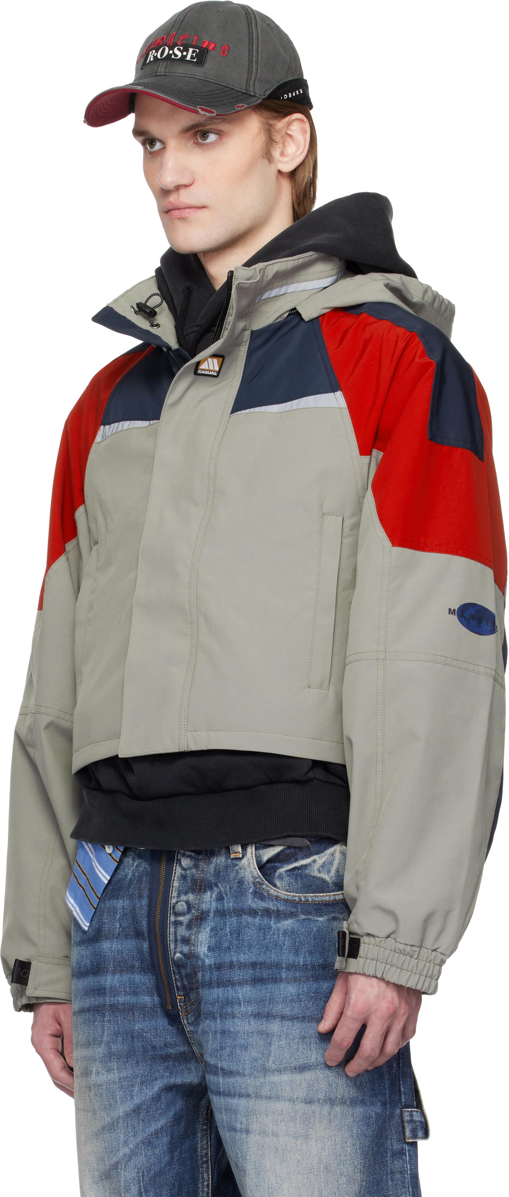 Martine Rose Taupe Shrunken Sports Jacket in Black for Men | Lyst
