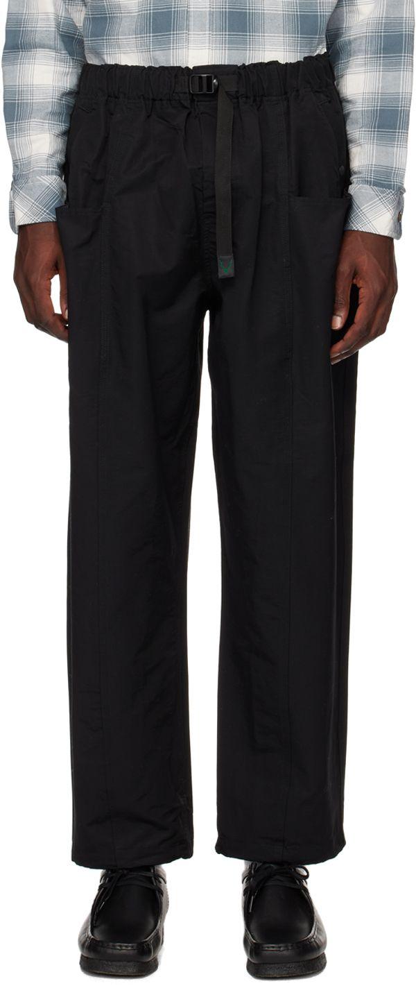 South2 West8 Black Belted Trousers for Men | Lyst