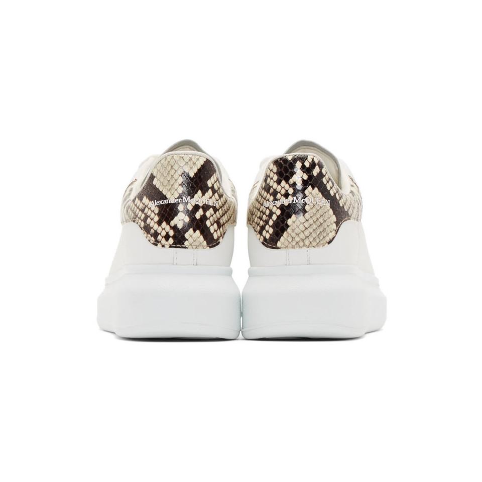 alexander mcqueen white snake oversized sneakers