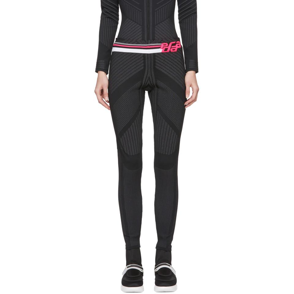 Prada Black And Pink Logo Leggings | Lyst