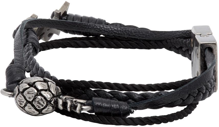 Cassandre double wrap bracelet in leather