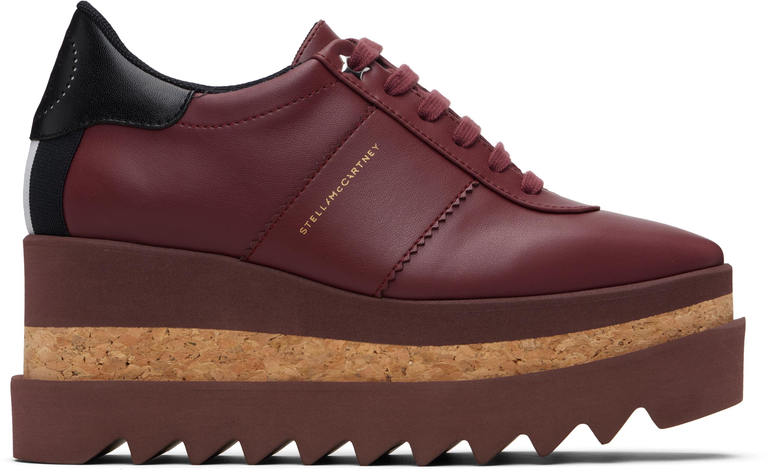 Stella McCartney バーガンディ Sneak-Elyse プラットフォーム 