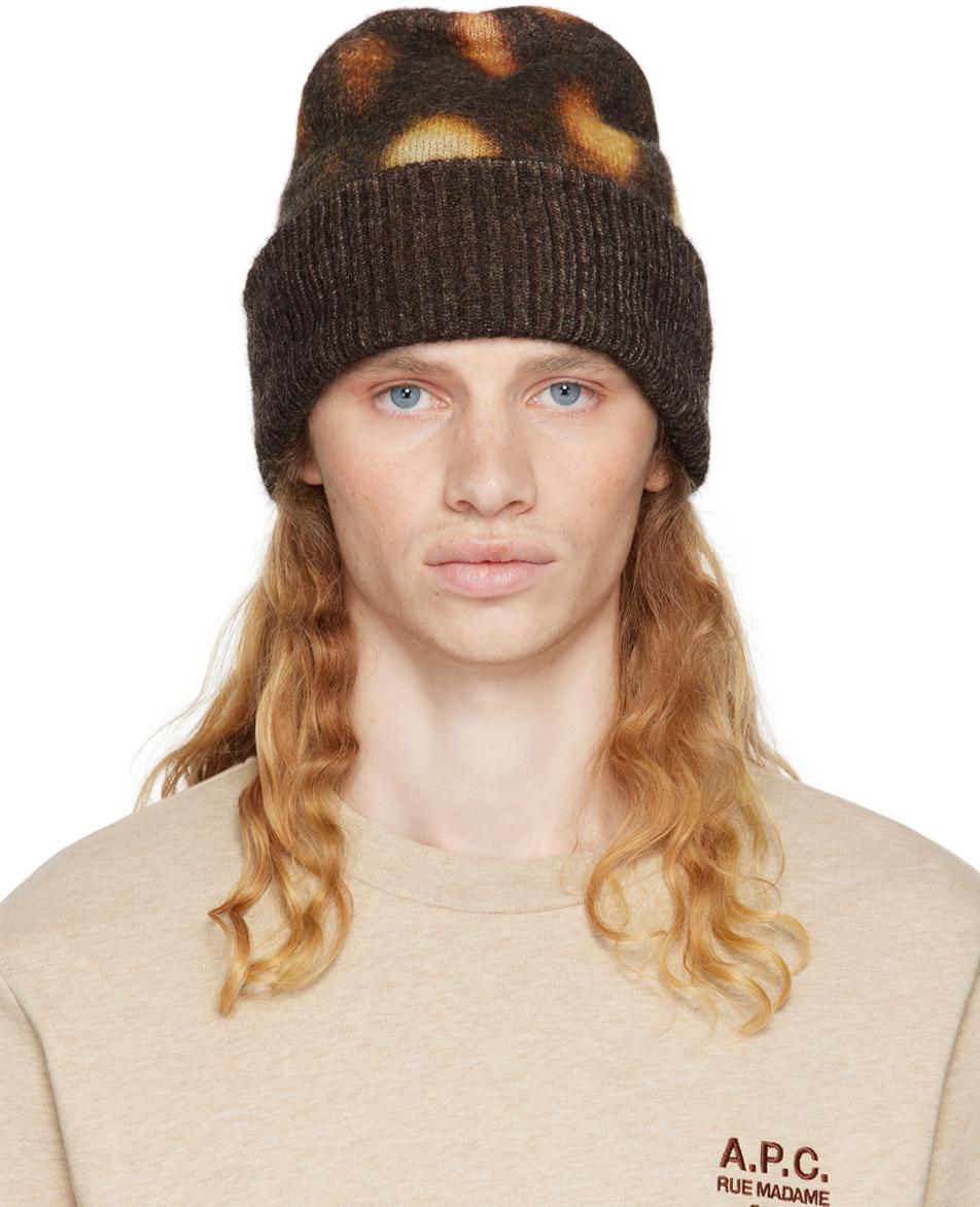 【Rest&Recreation】MOHAIR JACQUARD BEANIE☆男女兼用☆ MOHAIR JACQUARD BEANIE - KHAKI - rest and recreation