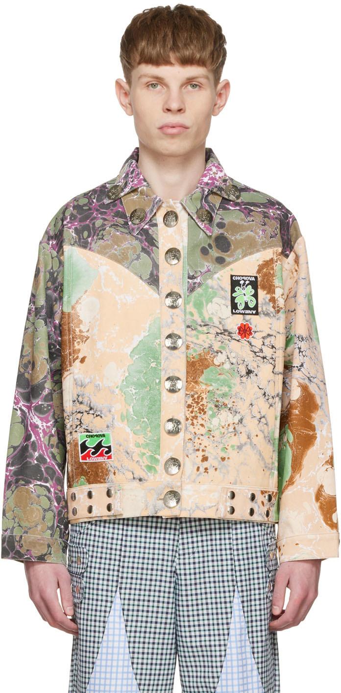 Chopova Lowena Multicolor Graphic Denim Jacket for Men | Lyst