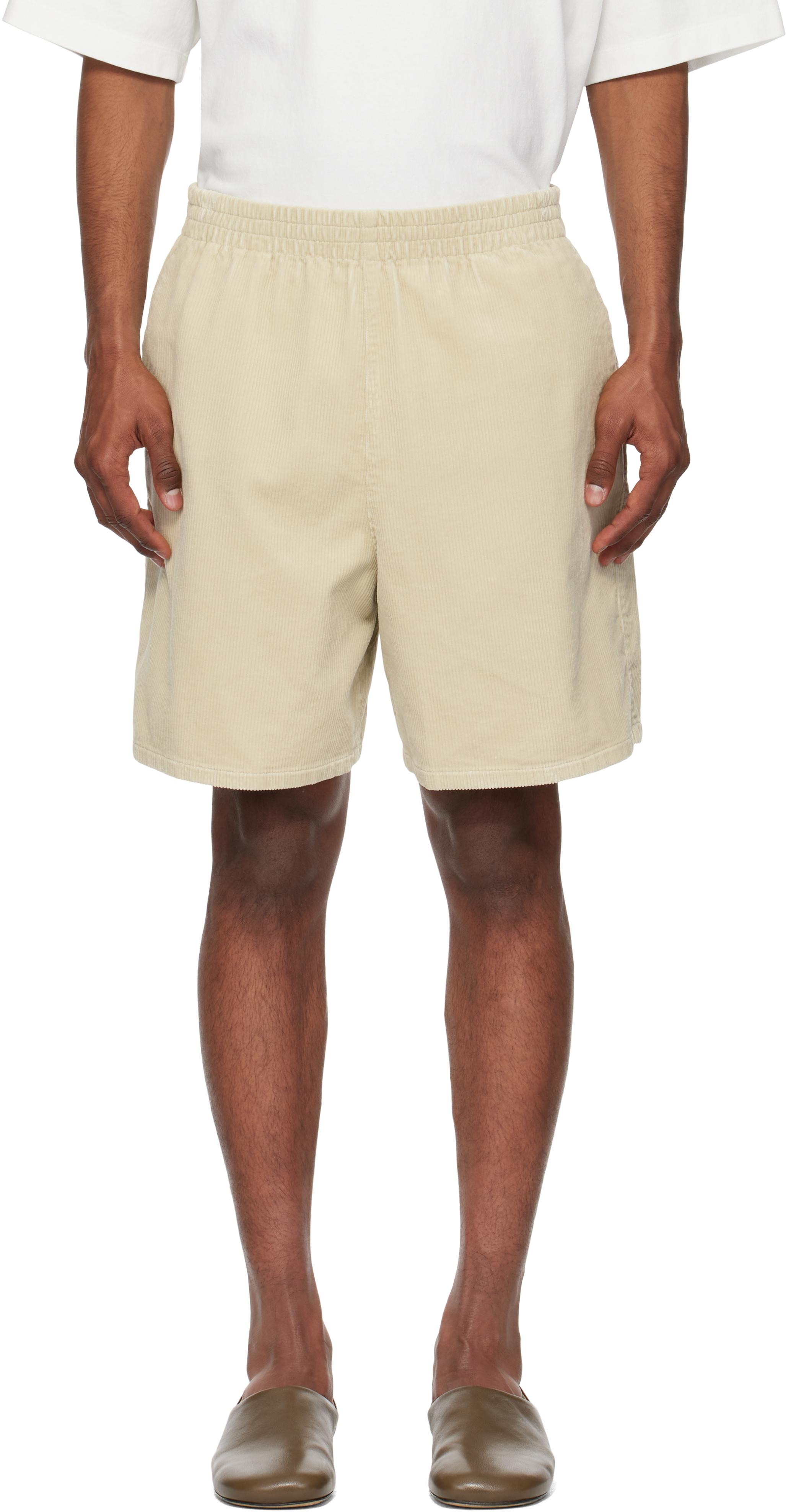 YLÈVE Organic Cotton Corduroy Shorts in Natural for Men | Lyst