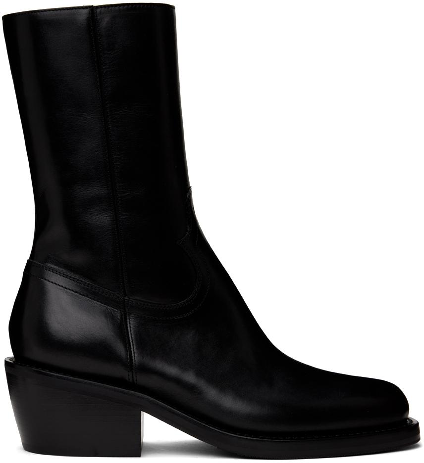 Dries Van Noten Black Square Toe Boots for Men | Lyst Dries Van Noten Black Square Toe Boots for Men | Lyst