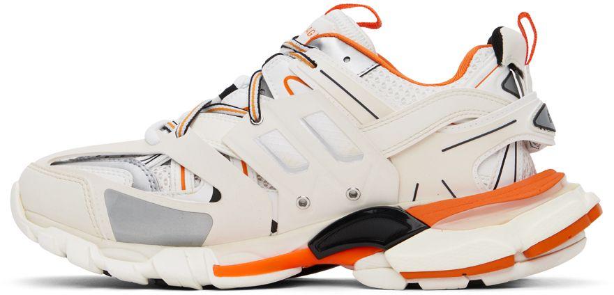 Balenciaga White Orange Track Sneakers in Black for Men Lyst