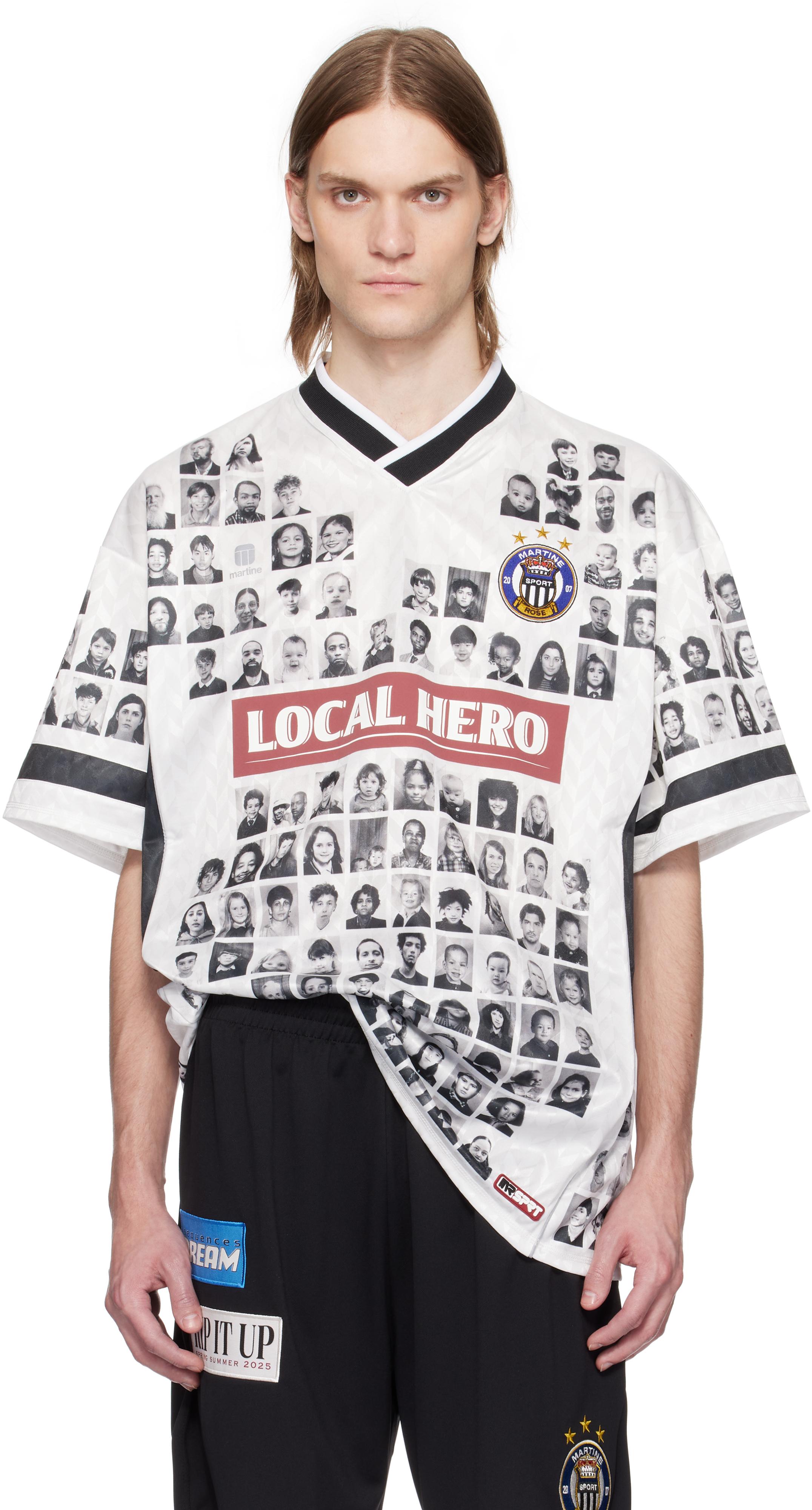 [美品］Martine rose ゲーミングシャツ　local hero Martine Rose Printed 'Local Hero' Football Jersey in White for Men