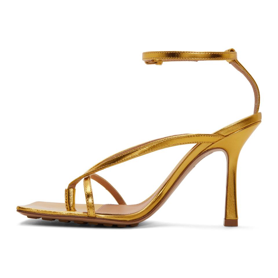 Bottega veneta shop gold sandals