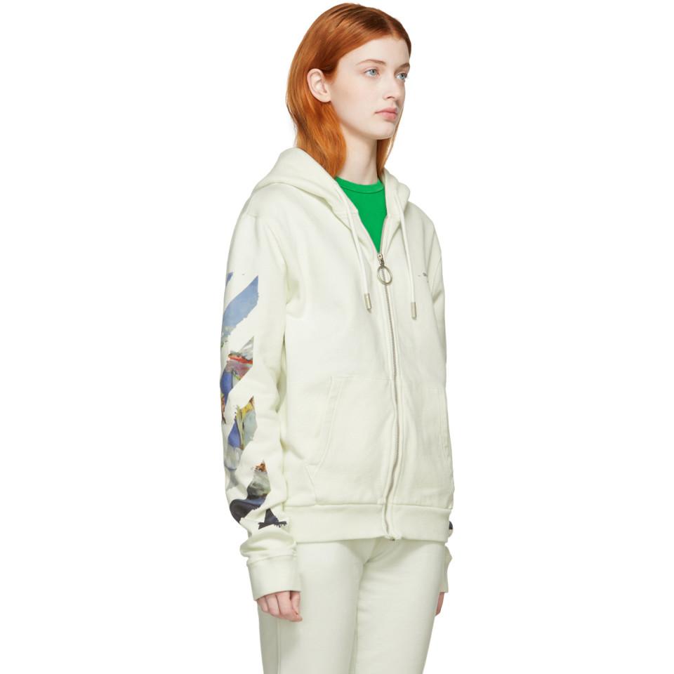 diag multicolor zipped hoodie