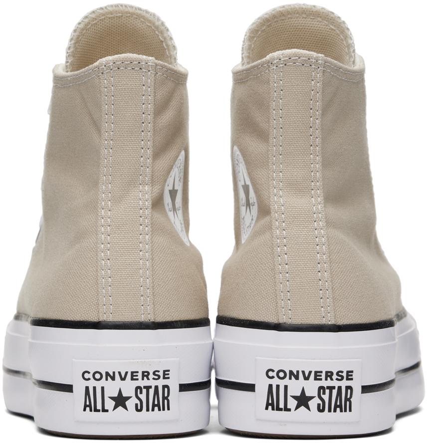 Innecesario Descolorar biología Converse Chuck Taylor All Star Lift Platform Sneakers in Natural | Lyst