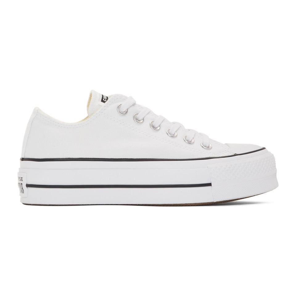 converse low platform white