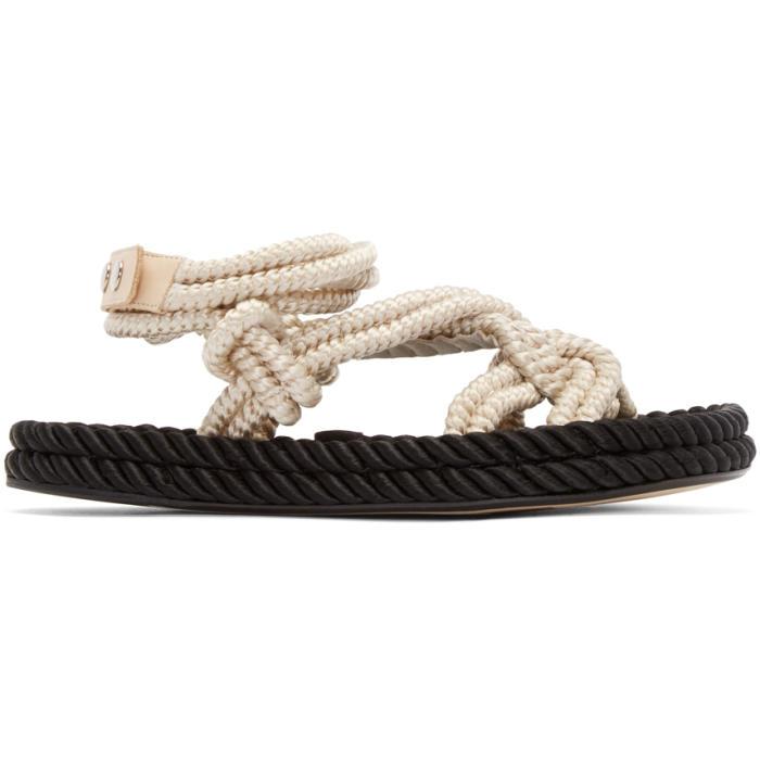Isabel Marant Ecru Lou Twisted Rope Sandals in Black | Lyst