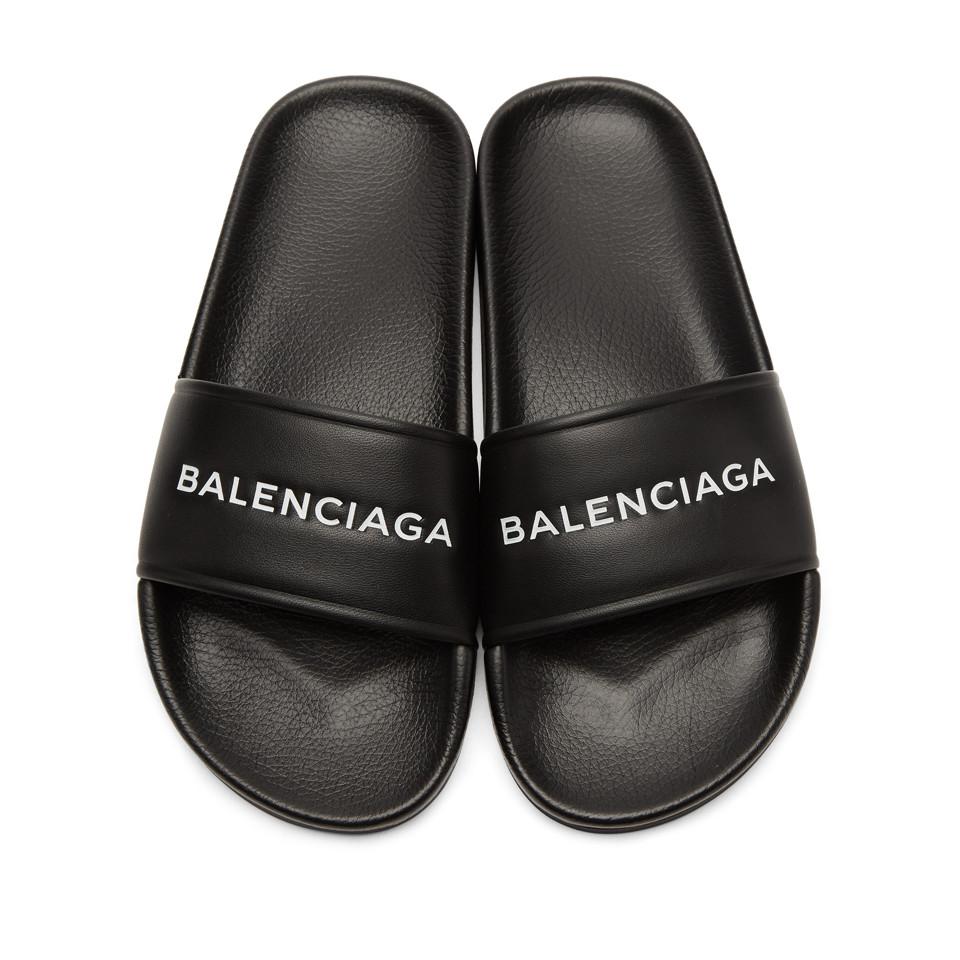 balenciaga slides all black