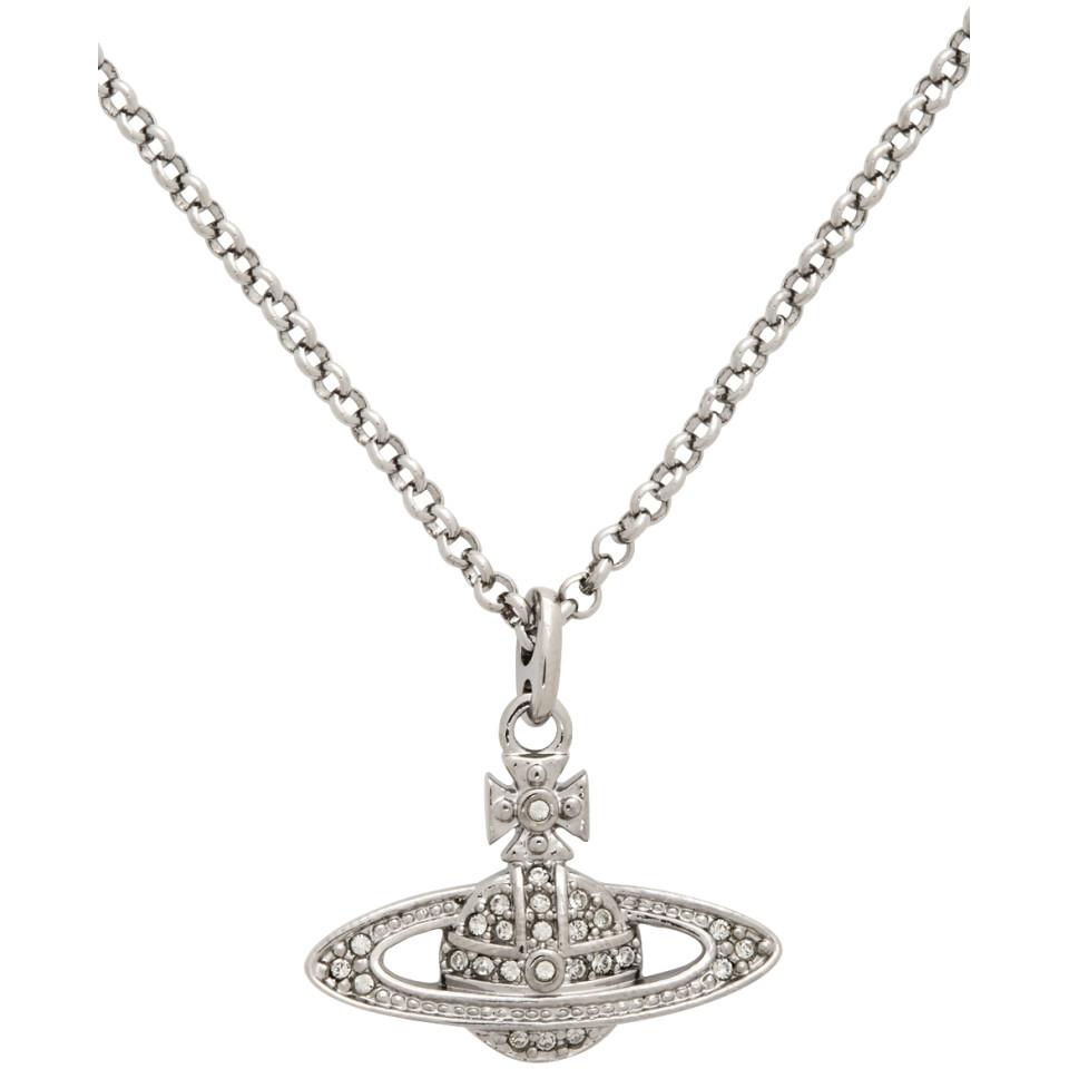 mini bas relief diamante orb necklace