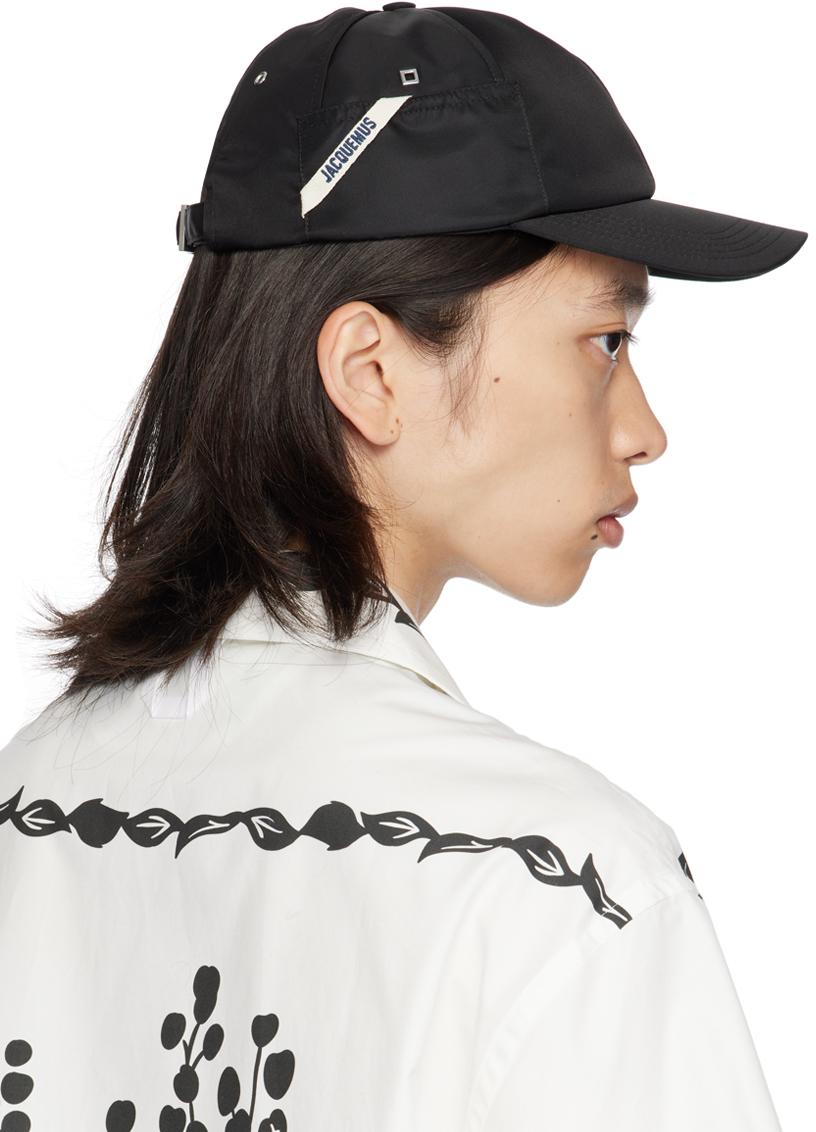 JACQUEMUS ブラックナイロンキャップ