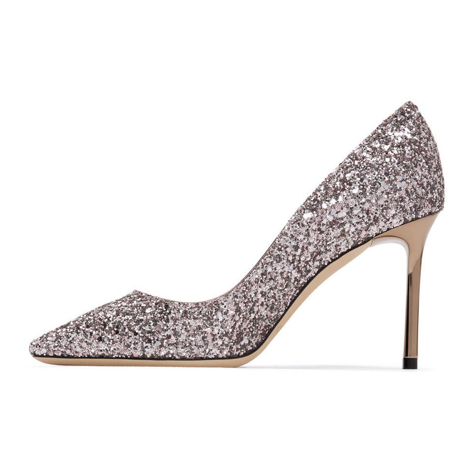 Jimmy Choo Leather Love 85 Glittered Ombre Pumps in Purple - Save 78% - Lyst