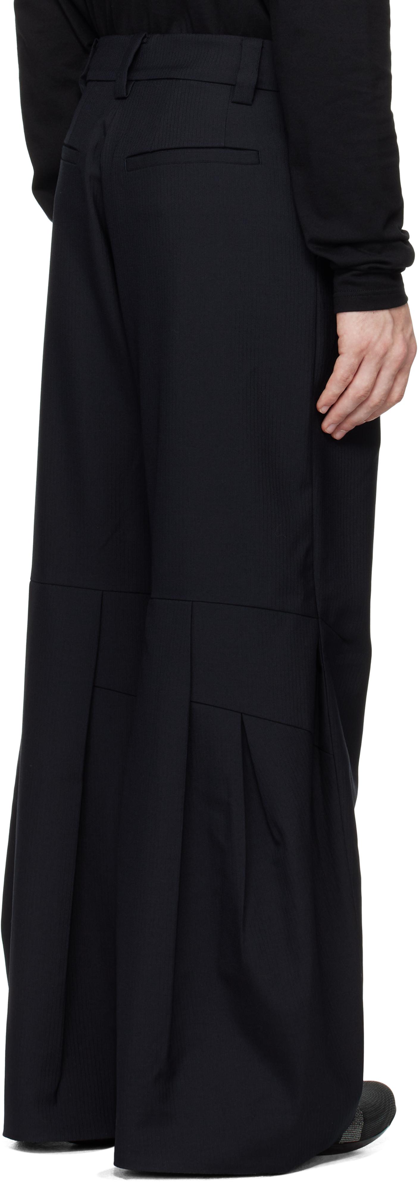 Pet Tree Kor Resonance Pleat Trousers in Black for Men | Lyst