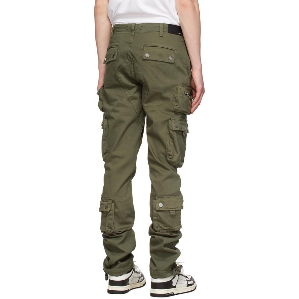 Twill Cargo Pants - Dark khaki green - Ladies | H&M US