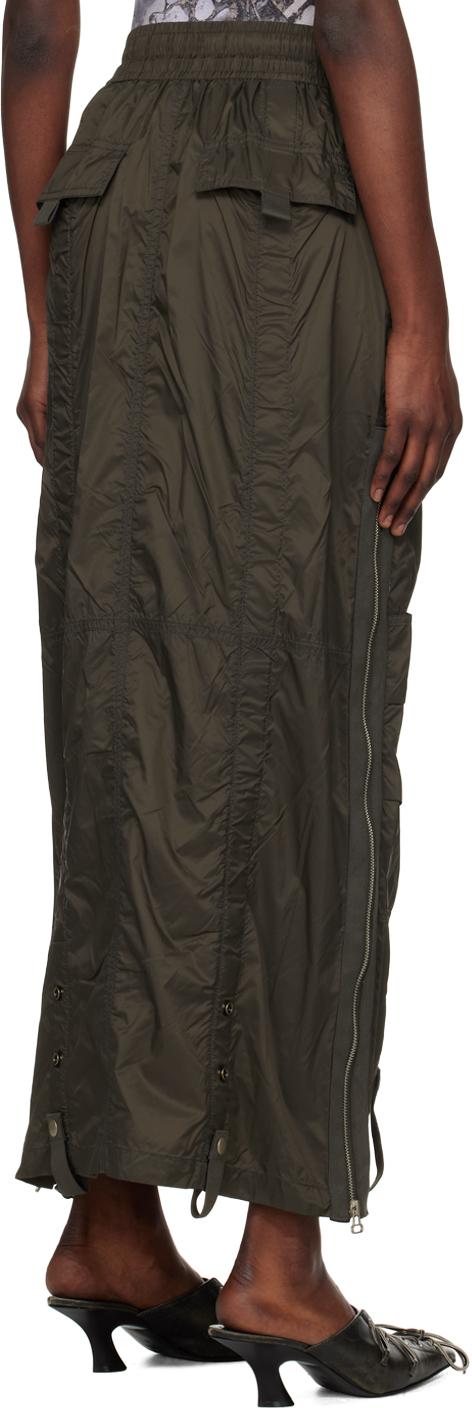 DIESEL Khaki O-Crep Maxi Skirt in Black | Lyst