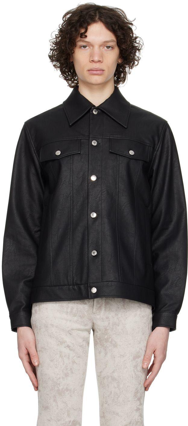 Séfr Black Dante Faux-leather Jacket for Men | Lyst