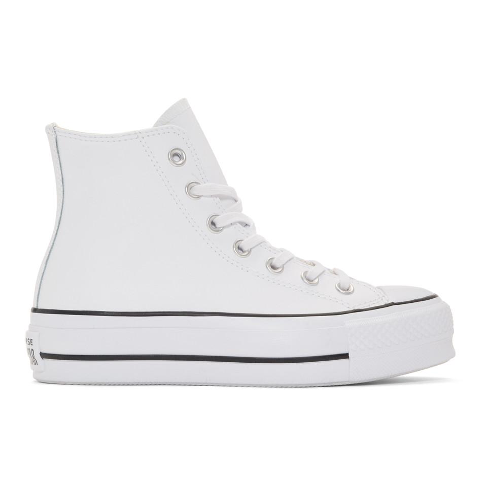 converse white leather chuck taylors