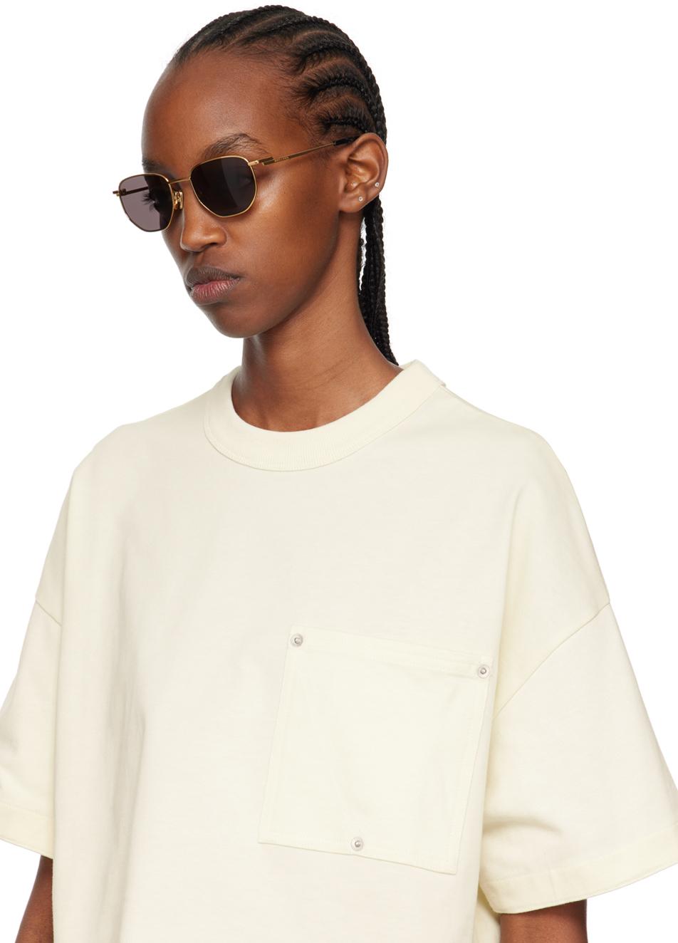 Bottega Veneta レディース ブラック ゴールド メタル Split