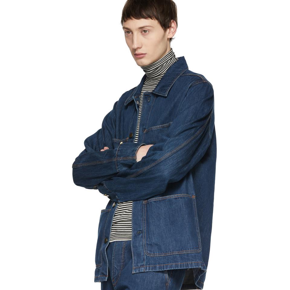 Acne Studios Blue Bla Konst Denim Albyr Natural Jacket for Men | Lyst