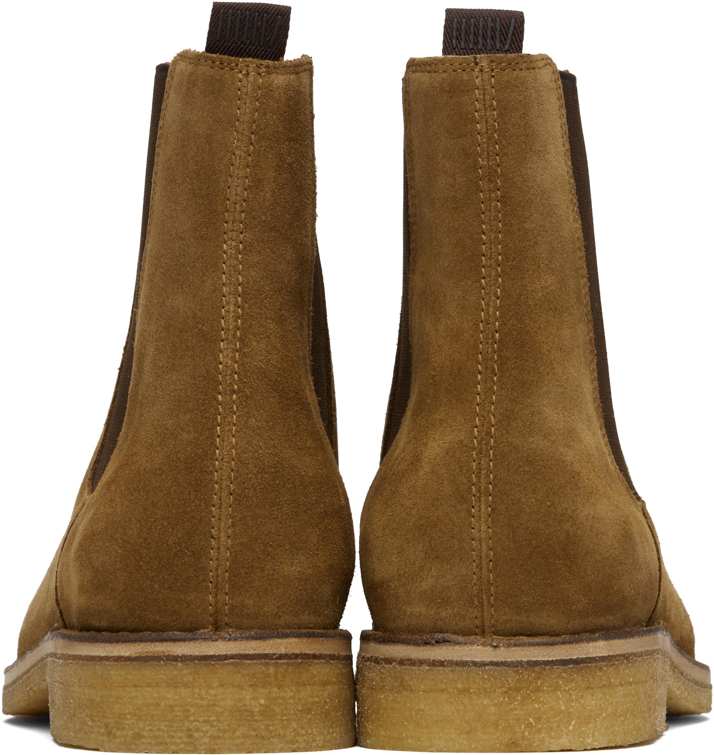 BOSS Beckham Edition Suede Chelsea Boots in Brown for Men | Lyst