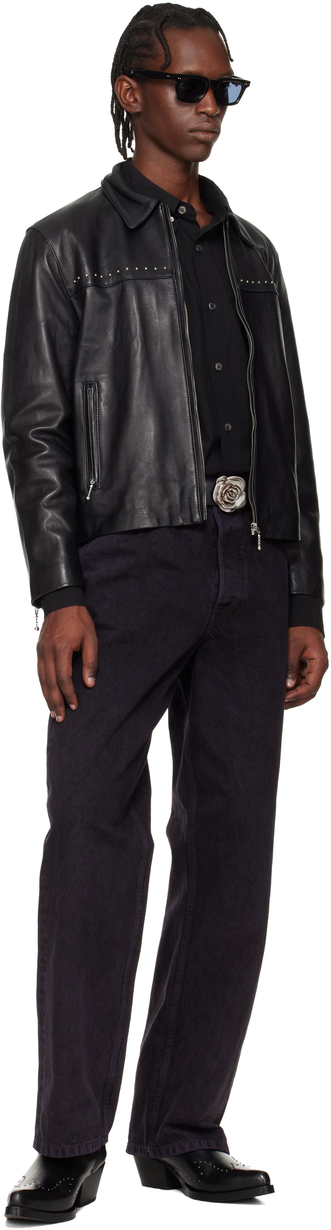 Ernest W. Baker Rose Buckle Belt in Black for Men | Lyst